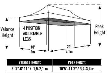shelterlogic 10x20 6 leg canopy instructions
