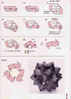 paper folding instructions for kusudama doll