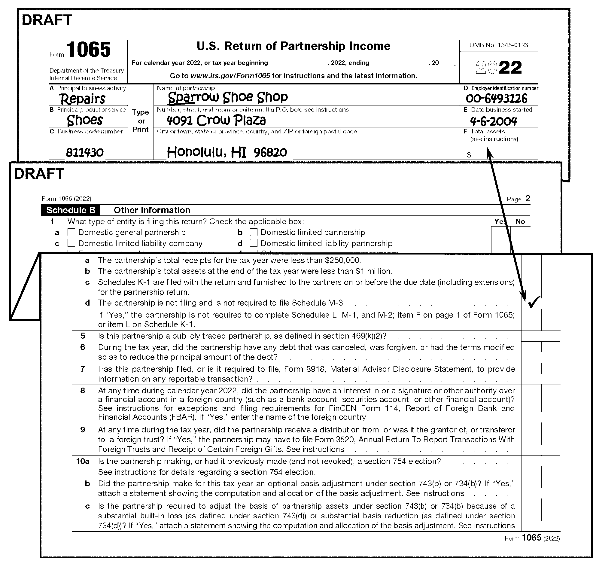 1065 m 3 instructions