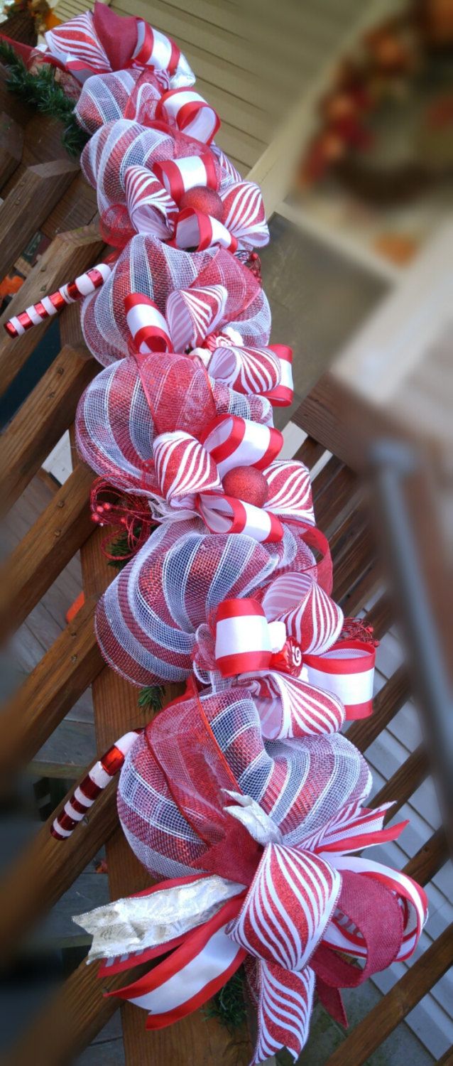 candy cane mesh wreath instructions