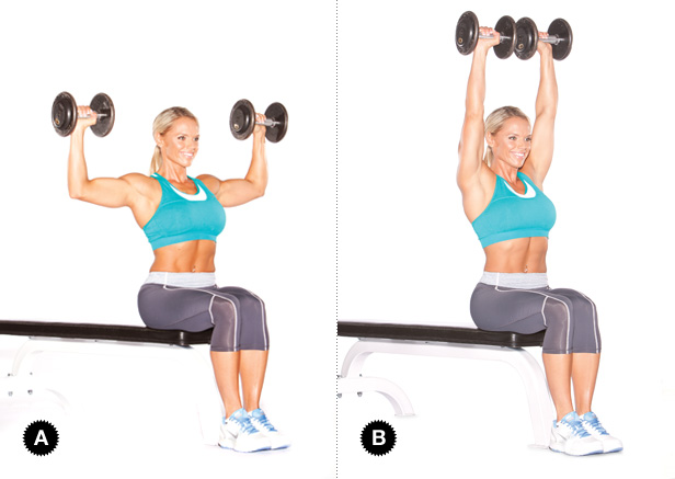 seated dumbbell shoulder press instructions