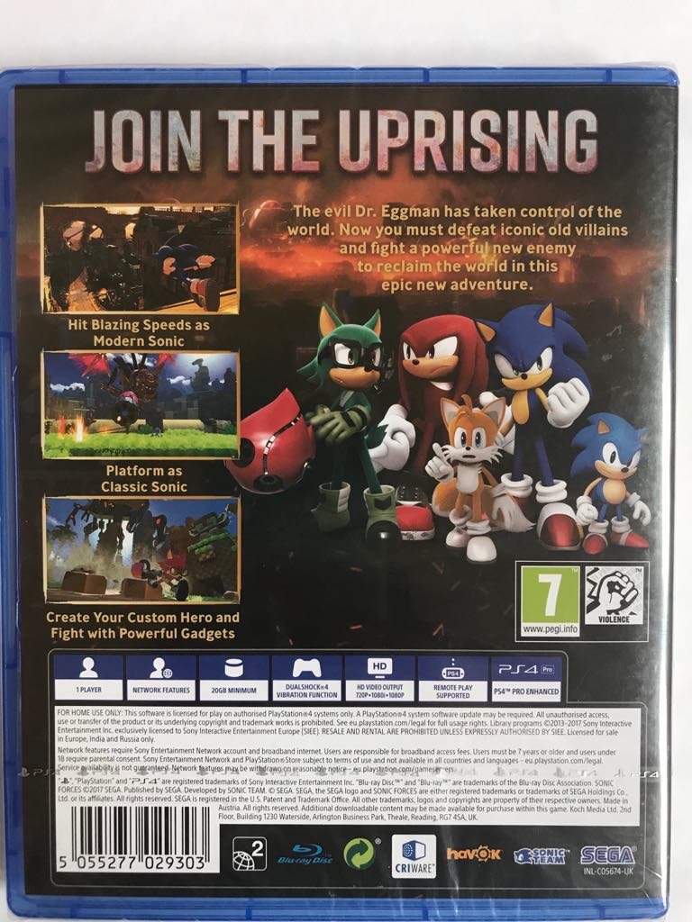 instruction booklet info for sonic generations xbox 360