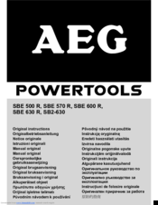 instructions for using aeg sbe 630 r