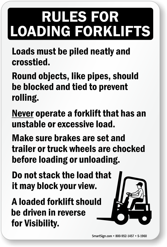 key safety instructions while using a forklift